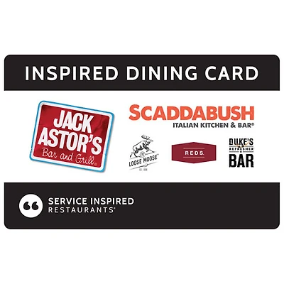 Carte-cadeau Inspired Dining - 100 $ - Téléchargement numérique