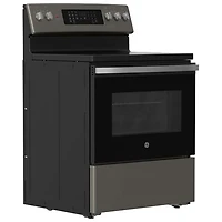 Cuisinière électrique autonome à 5 éléments avec convection véritable et friture à l'air 5,0 pi³ 30 po de GE (JCB840ETES) - Ardoise