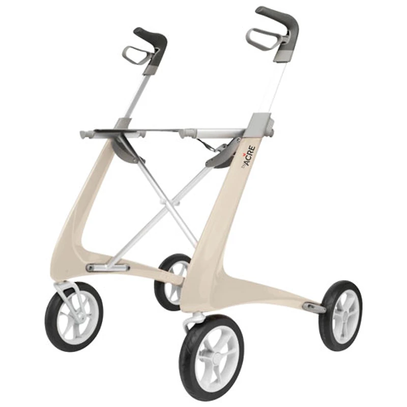 byACRE Carbon Ultralight Comfort Rollator Walker - White