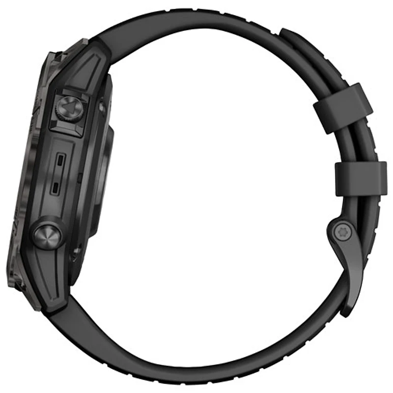 Montre intelligente multisport Bluetooth de 47 mm fēnix 7 Pro Sapphire Solar de Garmin - Gris carbone/Noir