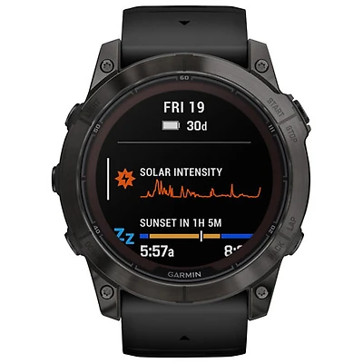 Garmin fēnix 7X Pro Sapphire Solar 51mm Bluetooth Multisport Smartwatch - Carbon Grey/Black