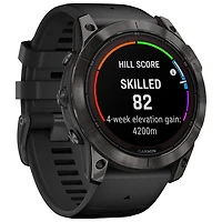 Montre intelligente multisport Bluetooth de 51 mm fēnix 7X Pro Sapphire Solar de Garmin - Gris carbone/Noir