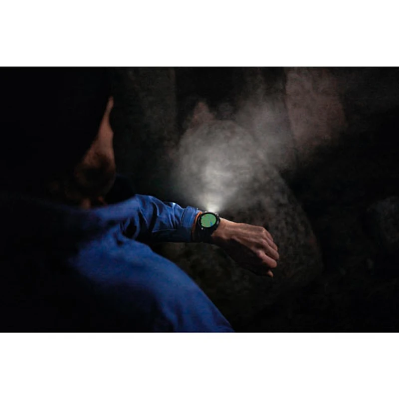Montre intelligente multisport Bluetooth de 51 mm fēnix 7X Pro Sapphire Solar de Garmin - Gris carbone/Noir