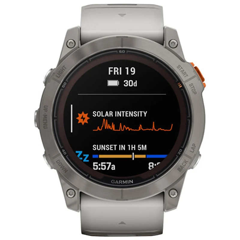 Garmin fēnix 7X Pro Sapphire Solar 51mm Bluetooth Multisport Smartwatch - Fog Grey/Ember Orange