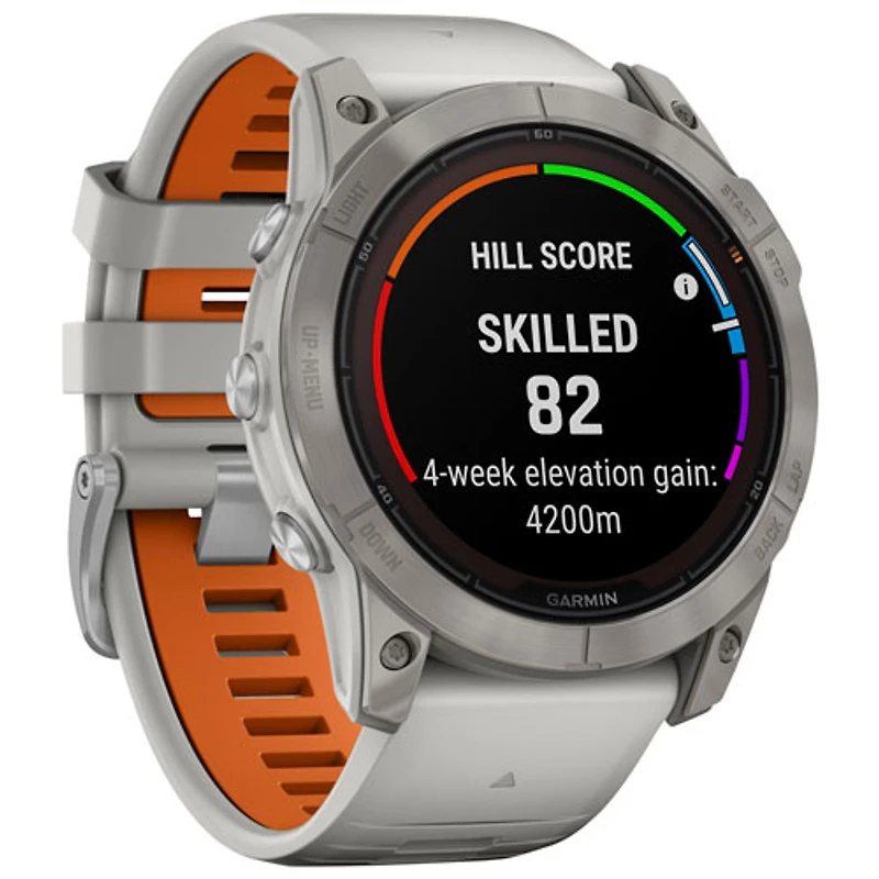 Garmin fēnix 7X Pro Sapphire Solar 51mm Bluetooth Multisport Smartwatch - Fog Grey/Ember Orange