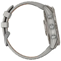Montre intelligente multisport Bluetooth de 51 mm fēnix 7X Pro Sapphire Solar de Garmin - Gris brouillard/Orange ambré