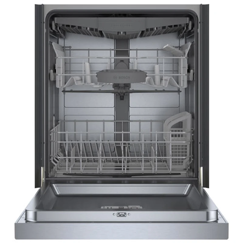 Lave-vaisselle encastrable 24 po 46 dB avec troisième panier de Bosch (SHE5AE75N) - Acier inoxydable