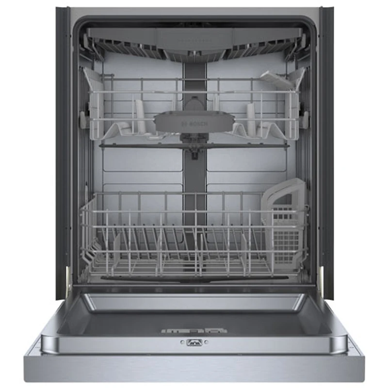 Lave-vaisselle encastrable 24 po 46 dB avec troisième panier de Bosch (SHE5AE75N) - Acier inoxydable