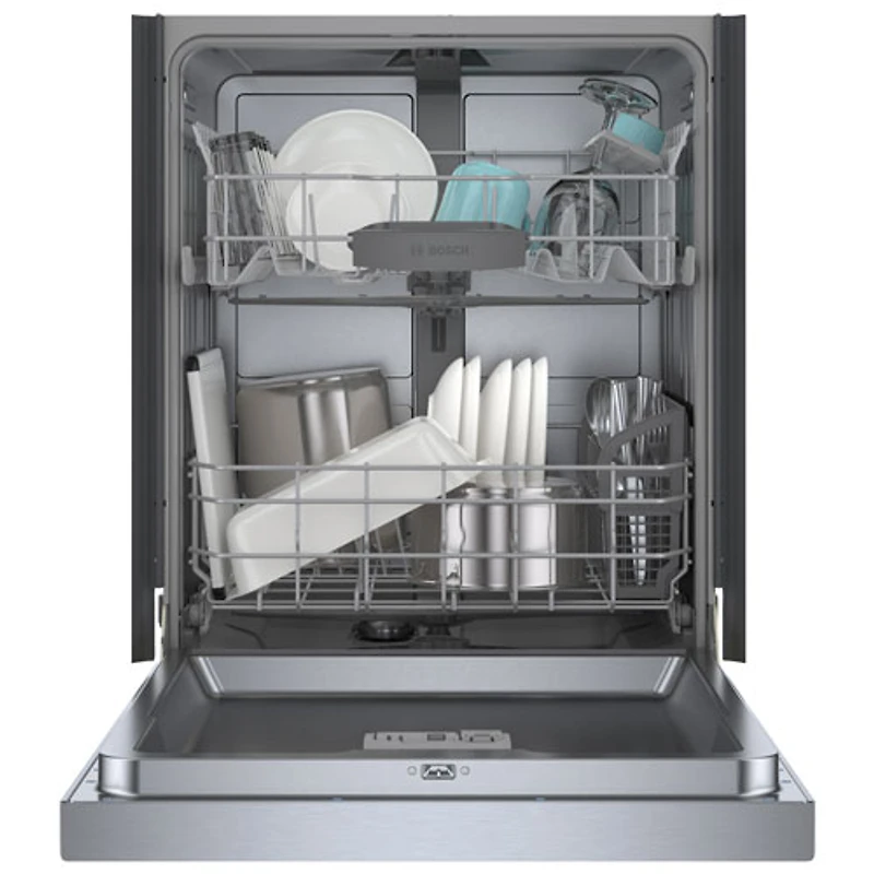 Lave-vaisselle encastrable 24 po 50 dB de Bosch (SHE3AEM5N) - Acier inoxydable