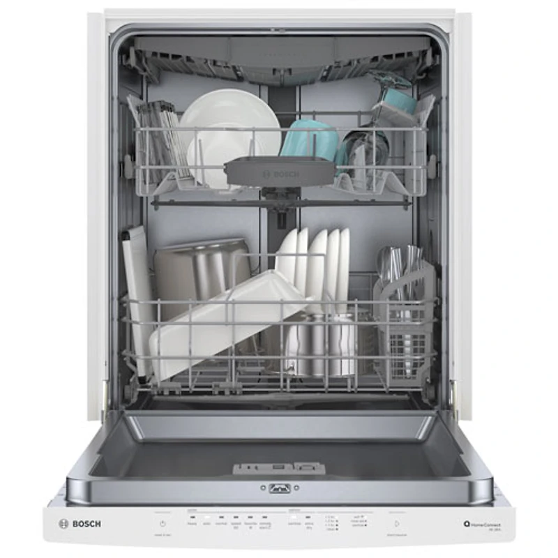 Lave-vaisselle encastrable 24 po 46 dB avec troisième panier de Bosch (SHS53CM2N) - Blanc