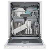 Lave-vaisselle encastrable 24 po 46 dB avec troisième panier de Bosch (SHS53CM2N) - Blanc