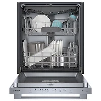 Lave-vaisselle encastrable 24 po 46 dB avec troisième panier série 300 de Bosch (SHX53CM5N) - Inox