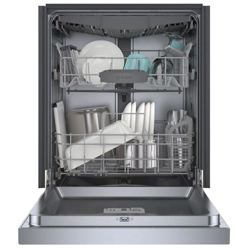 Lave-vaisselle encastrable 24 po 46 dB avec troisième panier série 300 de Bosch (SHE53C85N) - Inox