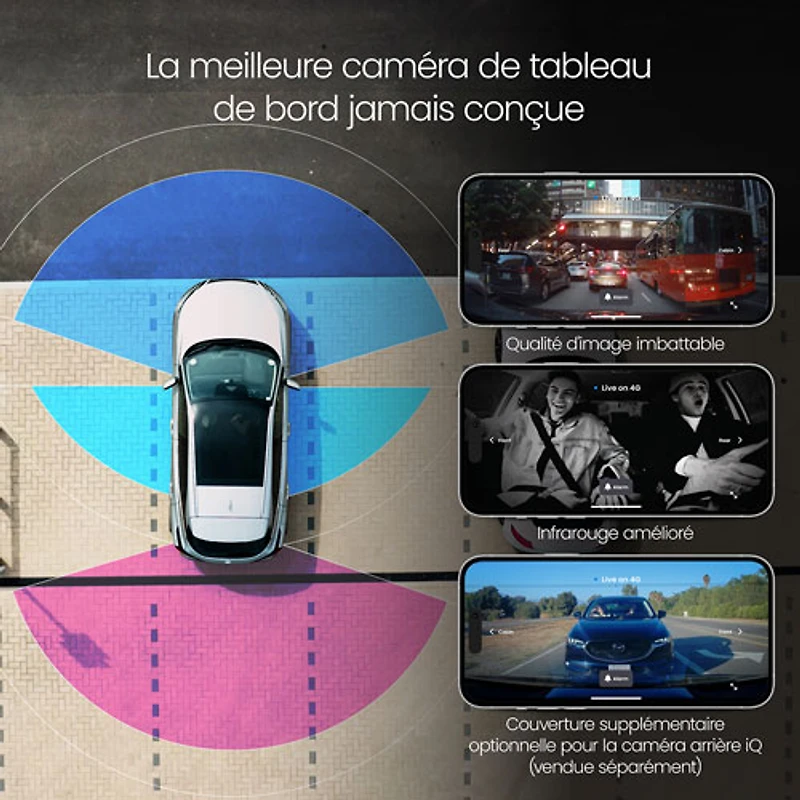 Caméra de tableau de bord intelligente 4K iQ de Nextbase avec Wi-Fi et GPS