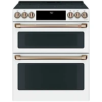 Open Box - Café 30" Double Oven Slide-In Electric Range (CCES750P4MW2) - Matte White - Perfect Condition
