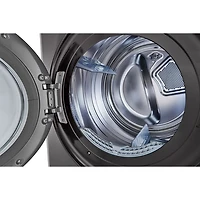 LG WashTower 5.2 Cu. Ft. HE Steam Washer & 7.4 Cu. Ft. Dryer Laundry Centre (WKGX201HBA) - Black Stainless