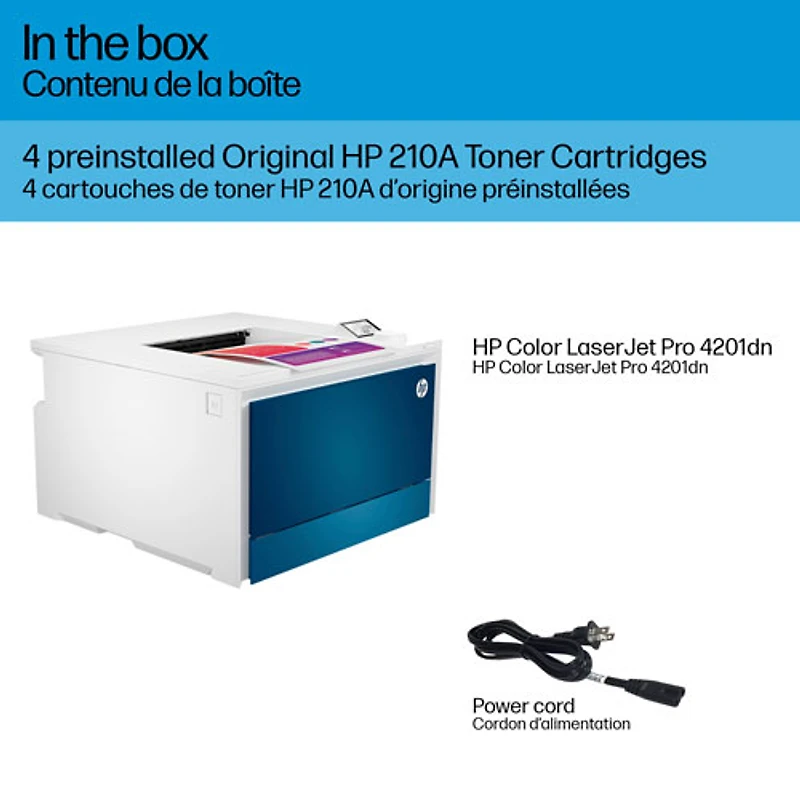 Imprimante laser couleur sans fil LaserJet Pro 4201DN de HP
