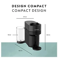 Ensemble avec machine à café/espresso Vertuo Pop+ de Nespresso par De'Longhi - Noir réglisse