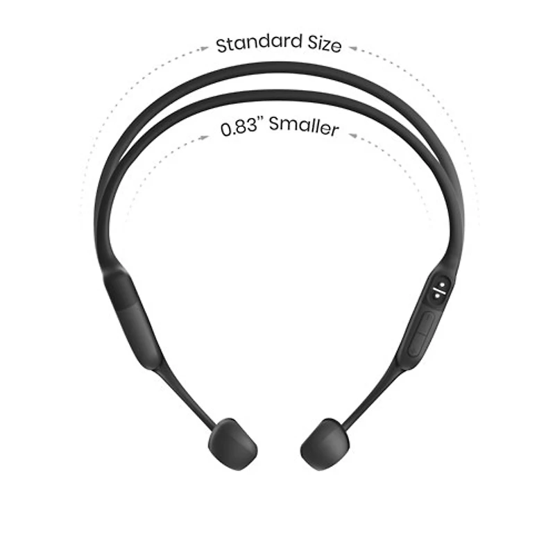 Shokz OpenRun Mini Bone Conduction Open-Ear Bluetooth Headphones - Black
