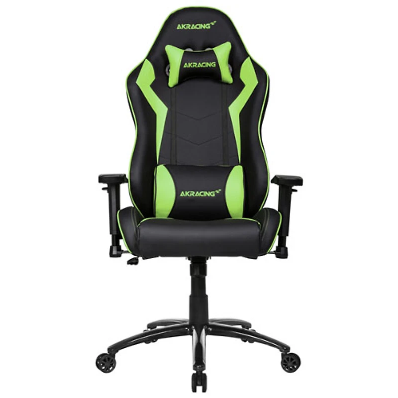 Fauteuil de jeu ergonomique en similicuir Core SX d'AKRacing - Noir/Vert