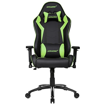 Fauteuil de jeu ergonomique en similicuir Core SX d'AKRacing - Noir/Vert
