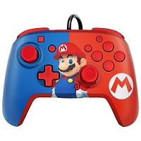 Super Mario Airlite Wired Headset & Rematch Wired Controller Bundle for Switch - Blue/Red