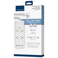 Insignia 4-Outlet 3-USB Surge Protector - Only at Best Buy