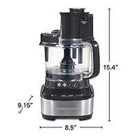 Robot culinaire Stack & Snap d'Hamilton Beach - 10 tasses - 500 W - Noir