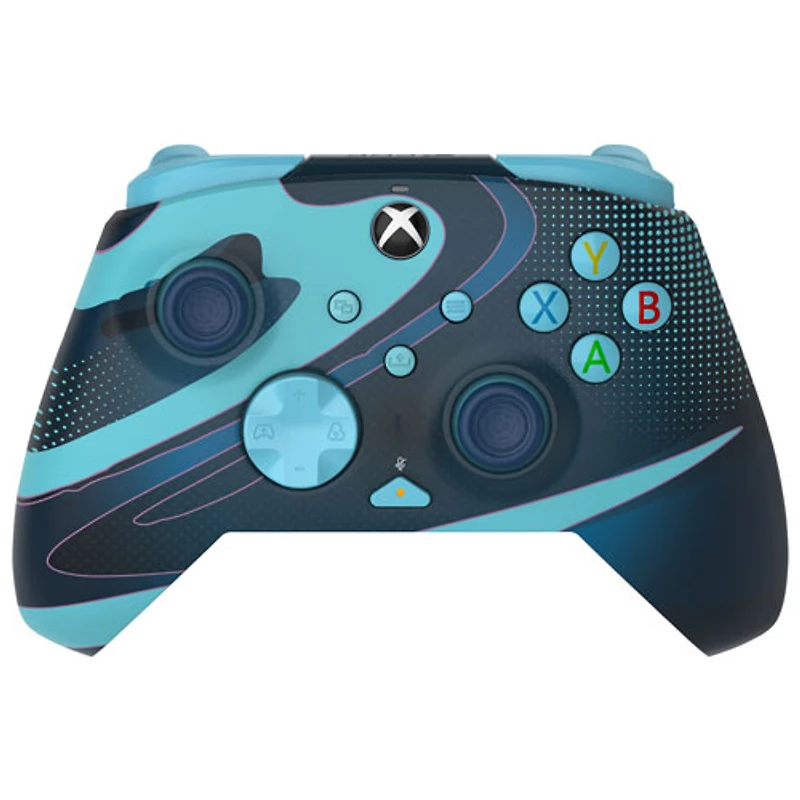 Manette avec fil REMATCH Glow de PDP pour Xbox Series X/S/Xbox One/PC - Bleu