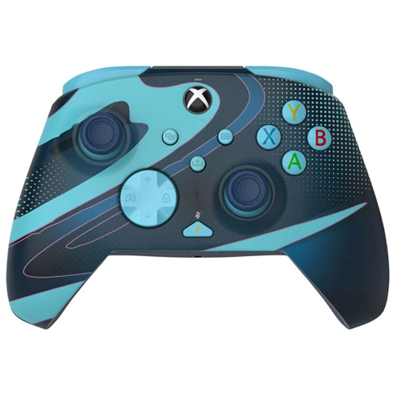 Manette avec fil REMATCH Glow de PDP pour Xbox Series X/S/Xbox One/PC - Bleu
