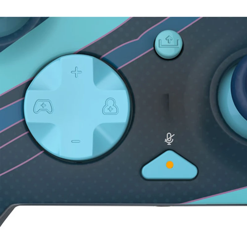 Manette avec fil REMATCH Glow de PDP pour Xbox Series X/S/Xbox One/PC - Bleu