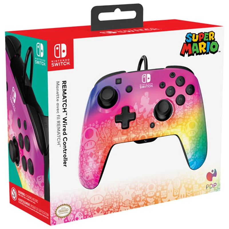 PDP REMATCH Wired Controller for Switch - Star Spectrum