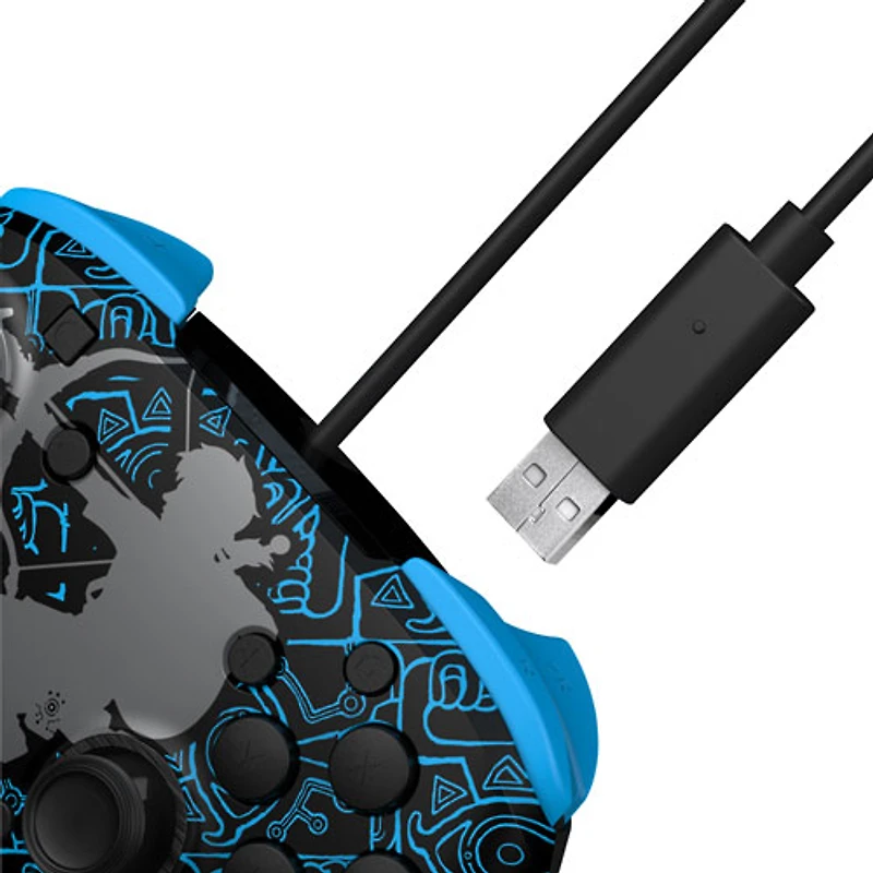 Manette avec fil REMATCH Glow de PDP pour Switch - Legend of Zelda