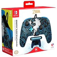 Manette avec fil REMATCH Glow de PDP pour Switch - Legend of Zelda