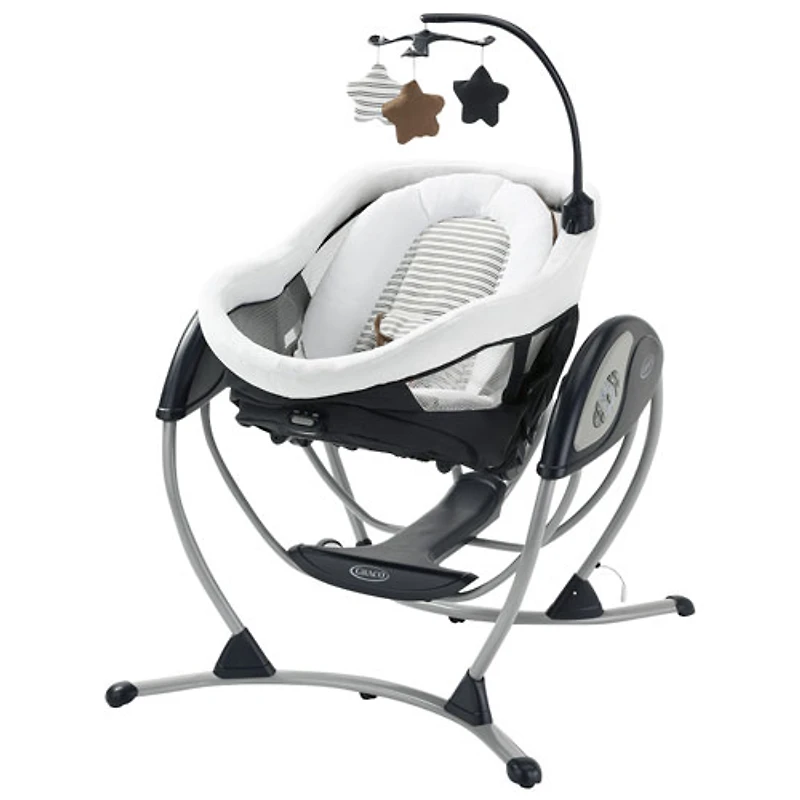 Siège pivotant coulissant DuoGlider de Graco - Bleu marine/Blanc/Brun