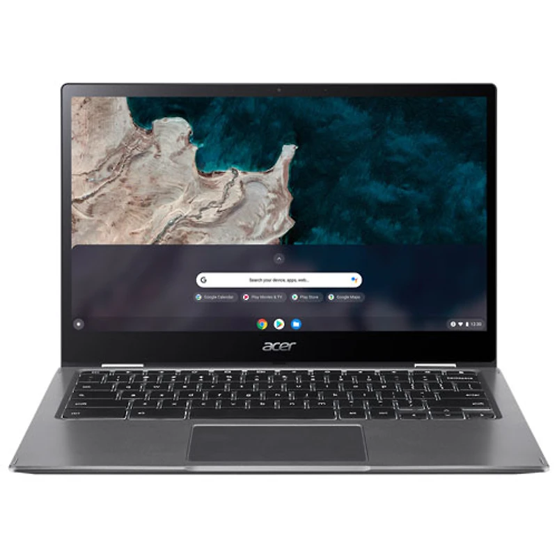 Chromebook à écran tactile de 13,3 po d'Acer - Argenté (SnapDragon 7c/SSD 64 Go/RAM 4 Go/ChromeOS) - Anglais