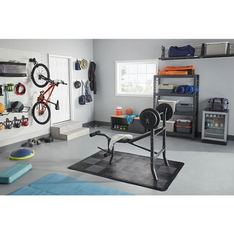 Gladiator Steel Shoe Storage Bench (GAGB54SBJSG) - Hammered Granite