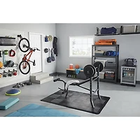 Gladiator Steel Shoe Storage Bench (GAGB54SBJSG) - Hammered Granite