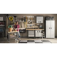 Gladiator Heavy Duty Welded Steel Modular GearBox Cabinet (GAGB272DLG) - Silver Tread