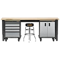Gladiator Heavy Duty Welded Steel Modular GearBox Cabinet (GAGB272DLG) - Silver Tread