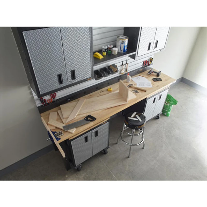 Gladiator Heavy Duty Welded Steel Modular GearBox Cabinet (GAGB272DLG) - Silver Tread