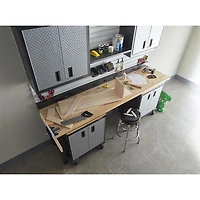 Gladiator Heavy Duty Welded Steel Modular GearBox Cabinet (GAGB272DLG) - Silver Tread