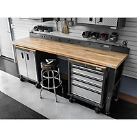 Gladiator Heavy Duty Welded Steel Modular GearBox Cabinet (GAGB272DLG) - Silver Tread
