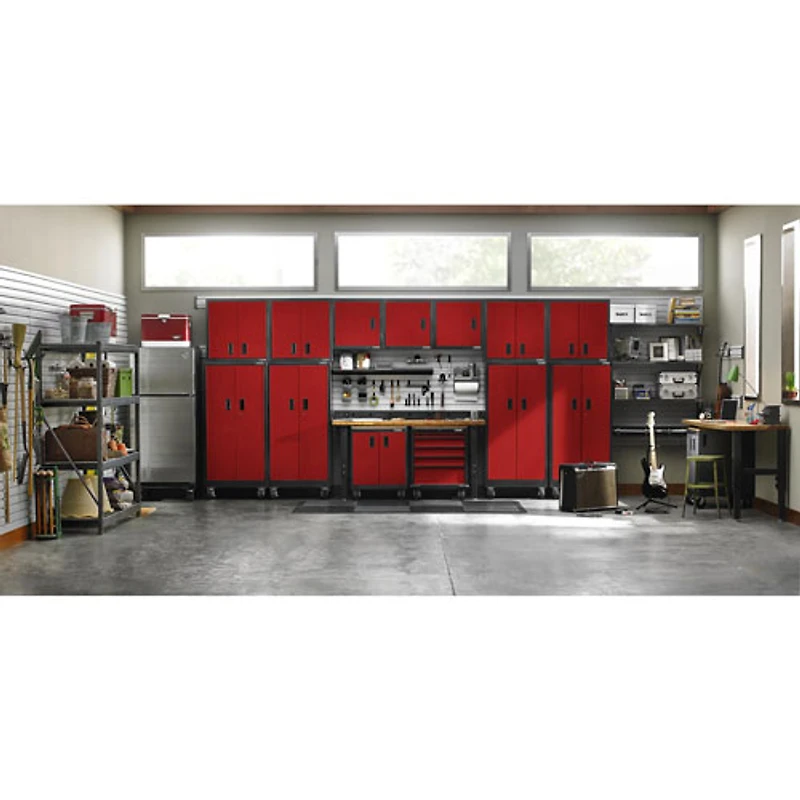 Gladiator Heavy Duty Welded Steel Storage Cabinet (GATB302DDR) - Red Tread