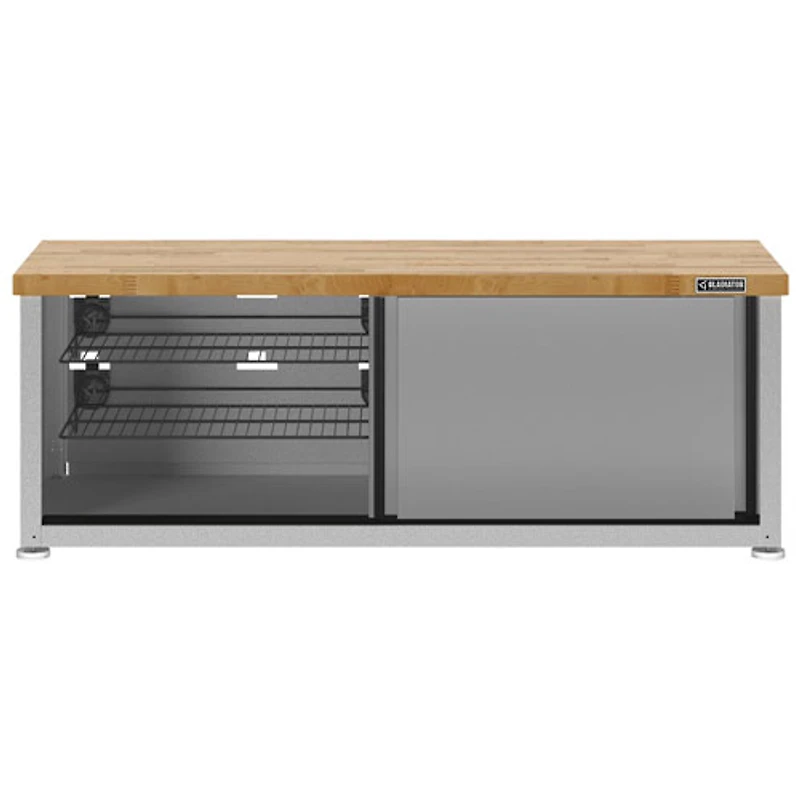 Banc de rangement en acier de Gladiator pour chaussures (GAGB54SBJW) - Ardoise grise