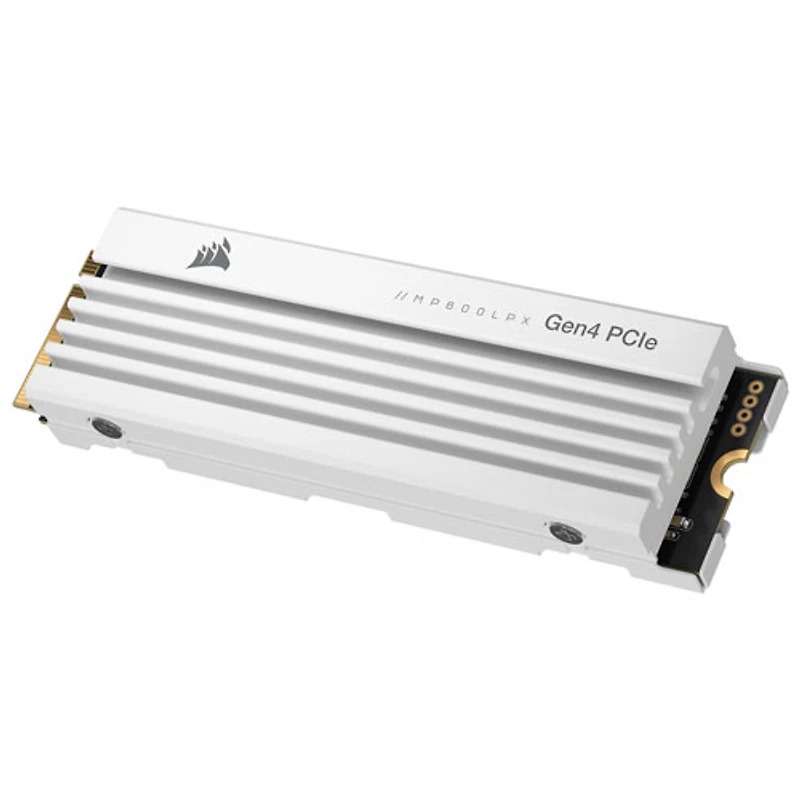 Disque SSD interne MP600 Pro LPX 2 To NVMe PCI-e (4e gén.) avec dissipateur thermique de Corsair - Optimisé pour la PS5 - Blanc