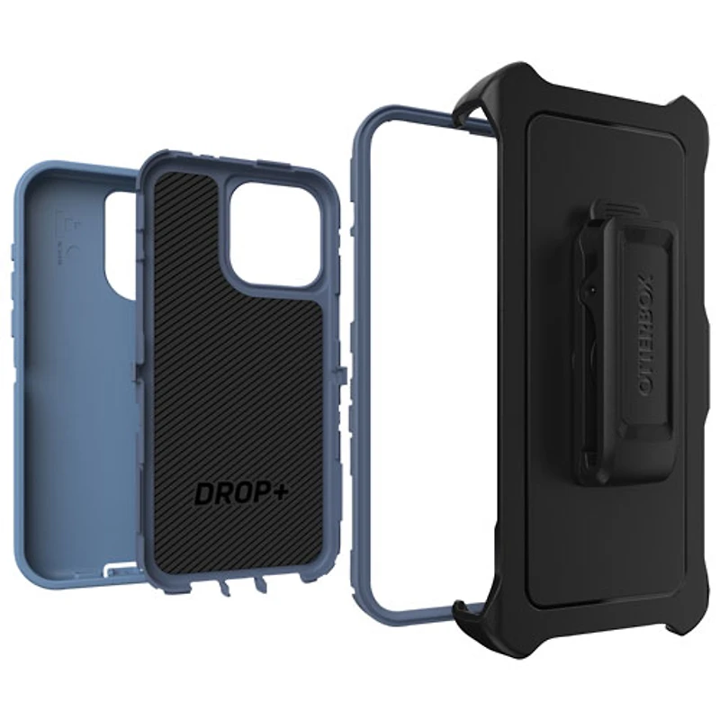 Étui rigide ajusté Defender d'OtterBox pour iPhone 15 Pro Max - Bleu