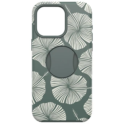 Étui rigide ajusté OtterGrip Symmetry d'OtterBox avec MagSafe pour iPhone 15 Pro Max - Feuille verte