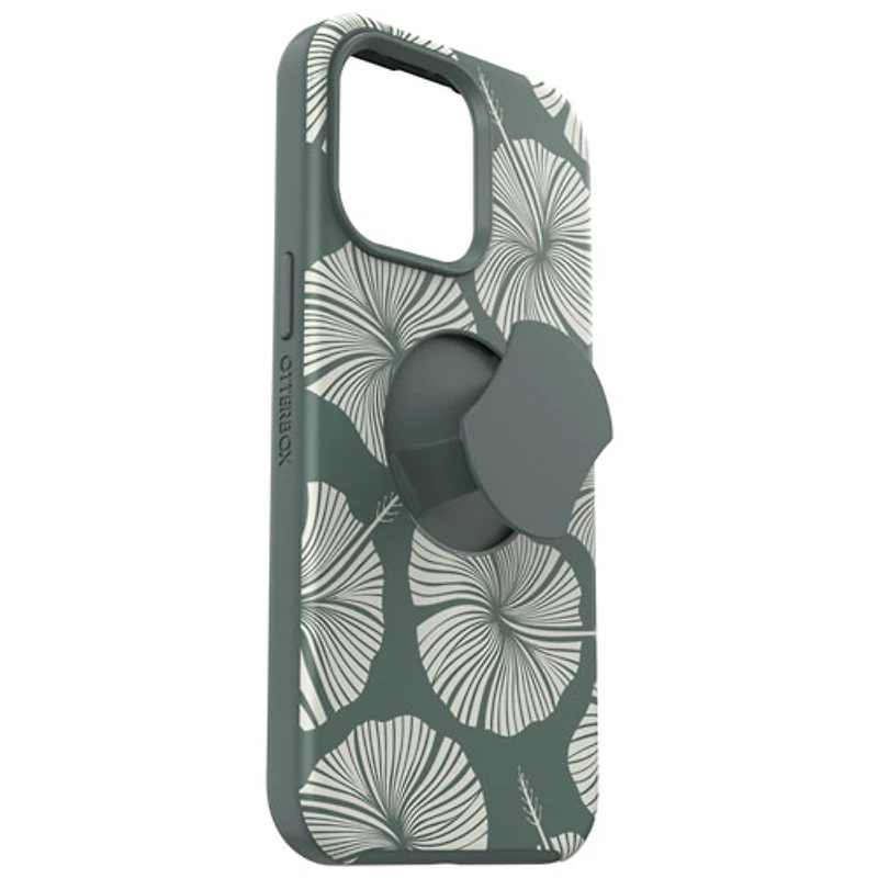 Étui rigide ajusté OtterGrip Symmetry d'OtterBox avec MagSafe pour iPhone 15 Pro Max - Feuille verte