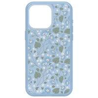 Étui rigide ajusté Symmetry d'OtterBox avec MagSafe pour iPhone 15 Pro Max - Bleu/Floral